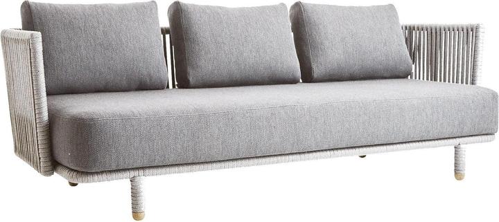 Cane-line Moments 3er-Sofa, mit Kissen