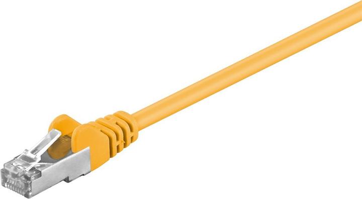 Actual product image Goobay CAT 5e patch cable, SF/UTP, yellow, 1 m (S/UTP, CAT5e, 1 m)