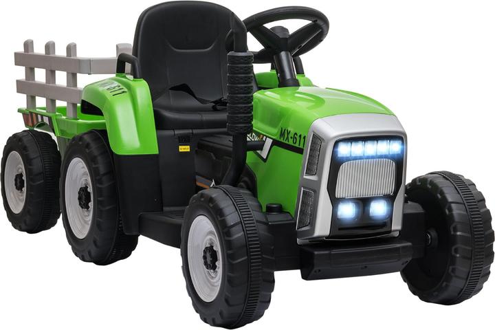 Swisshandel24 Electric tractor, trailer, remote control, ride-on tractor, MP3 function