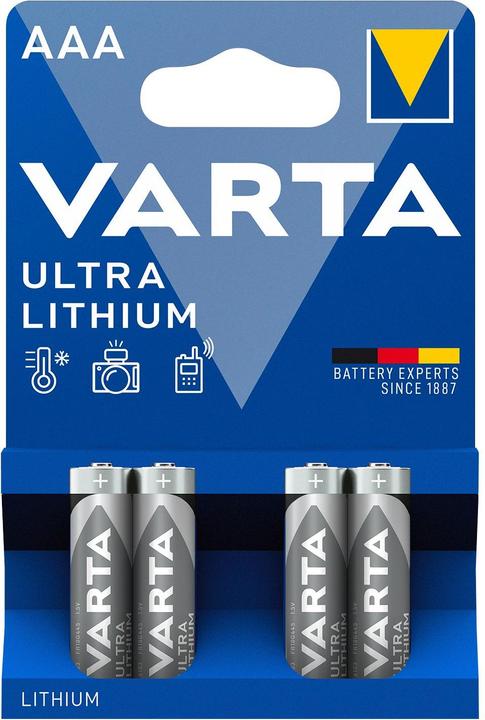 Varta ULTRA Lithium (4 Pcs., AAA, 1100 mAh)