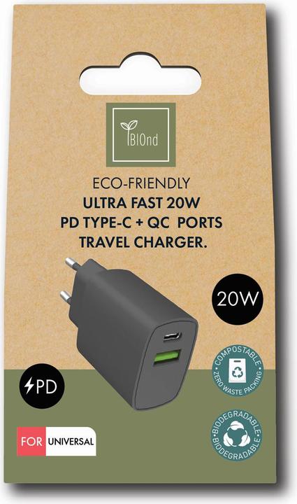Image du produit BIOnd Chargeur PD 20W double port USB-A &-C (20 W)