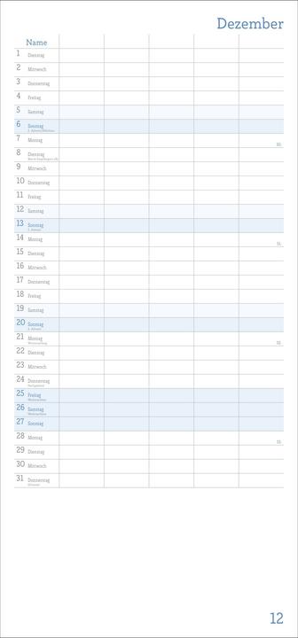 Produktbild Familienplaner zum Selbstgestalten 2026 (21 x 45 cm, Harter Einband, Deutsch)