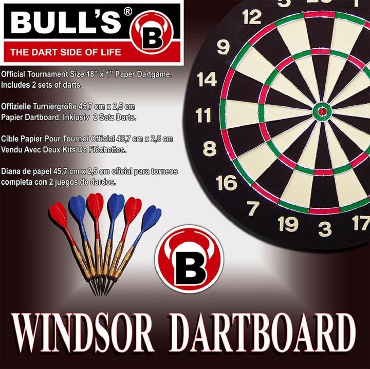 Actual product image Bull's Windsor Paper Dartboard