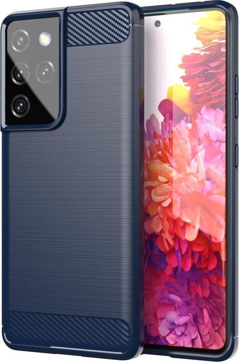 Produktbild Cadorabo TPU Ultra Slim carbon edelstahl Kombi Cover (Samsung Galaxy S21 Ultra)