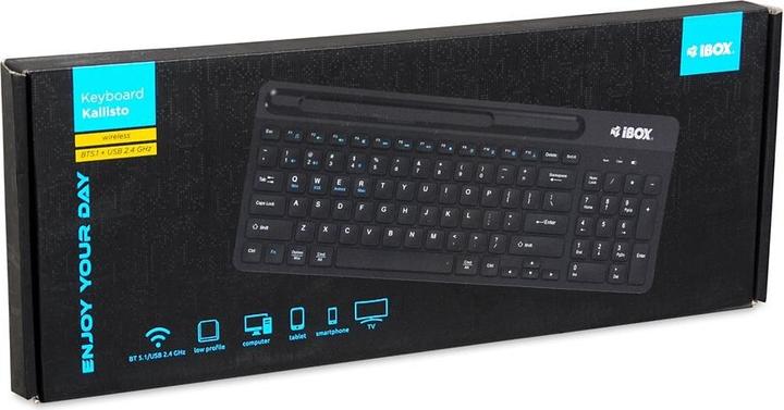 Produktbild iBox Kallisto BT/2 4 GHz kabellose Tastatur (Eng. Int., Kabellos)