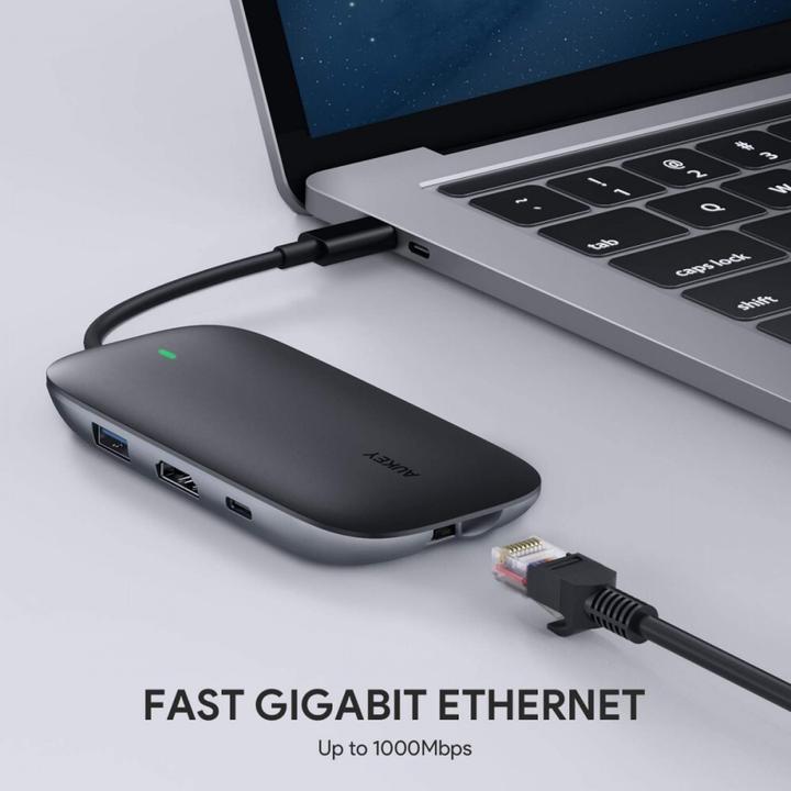Immagine prodotto Aukey I/O-HUB USB3 3 PORTE CB-C71/LLTSN1001018 (USB-C, 8 Porti)