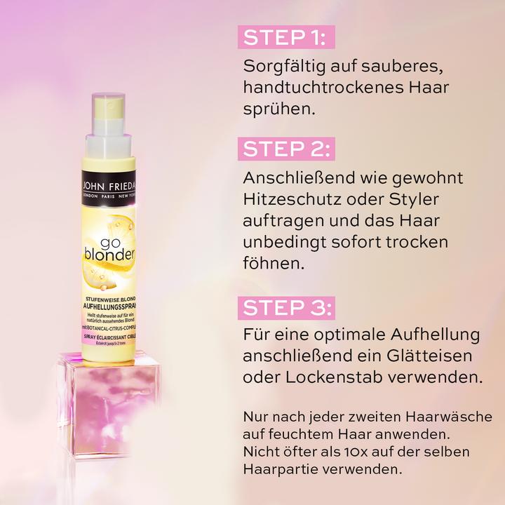 Actual product image John Frieda Sheer Blonde Go Blonder Gradual Blonde Brightening Spray