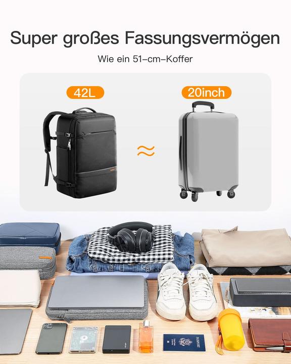 Immagine prodotto Inateck Zaino da viaggio (42L) (42 l)