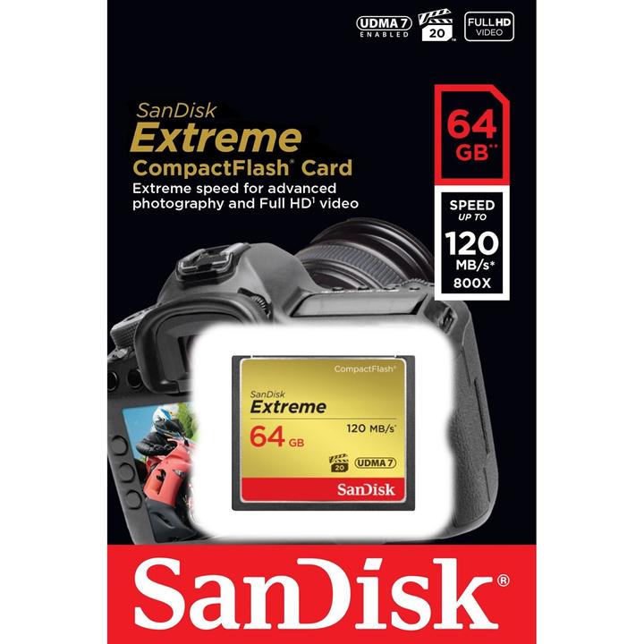 Actual product image SanDisk Extreme (64 GB, CF)