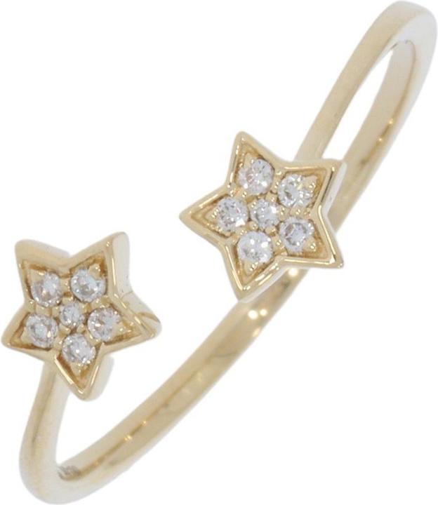 Xen Ring stars with 12 diamonds 0.06 ct. 585 yellow gold (54, 950 Palladium)