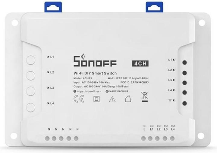 Actual product image Sonoff 4CHR3 (Switch actuator)