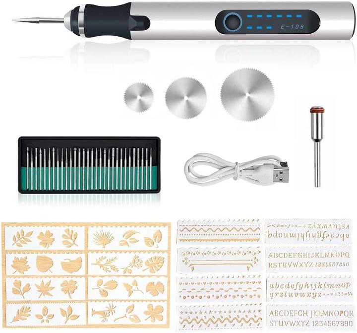 Actual product image DriSubt Electric engraving pen, silver