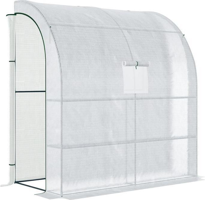 Image du produit Swisshandel24 Foliengewächshaus mit Mesh Fenster, mit aufrollbaren Türen, Weiss, 200 x 100 x 215 cm