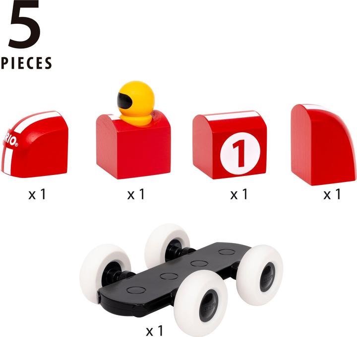 Image du produit Ravensburger BRIO - 30435 Voiture de course en briques magnétiques | Voiture-jouet pour enfants de 12 mois et