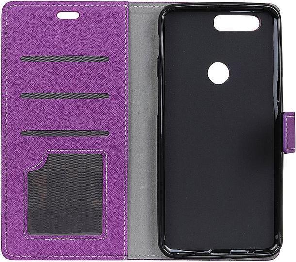 Produktbild MU Classic Leder Hülle mit Kreuzmuster (OnePlus 5T)