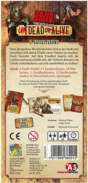 Produktbild Abacus BANG! The Dice Game - Undead or Alive 2. Erw (Deutsch)