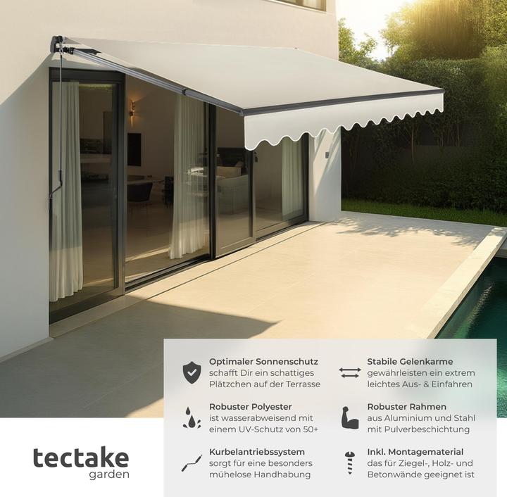 Actual product image tectake Jointed arm awning Ornella with wall bracket (3 m)