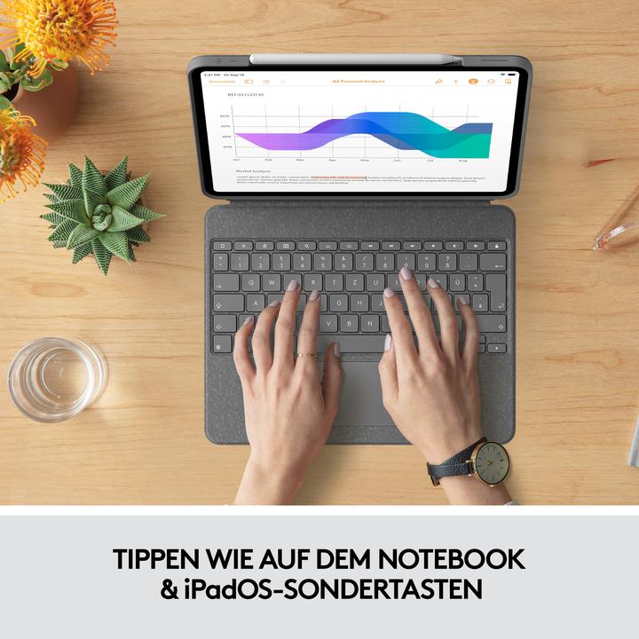 Image du produit Logitech Combo Touch (CH, iPad Pro 12.9 2022 (6e génération), iPad Pro 12.9 2021 (5ème génération))