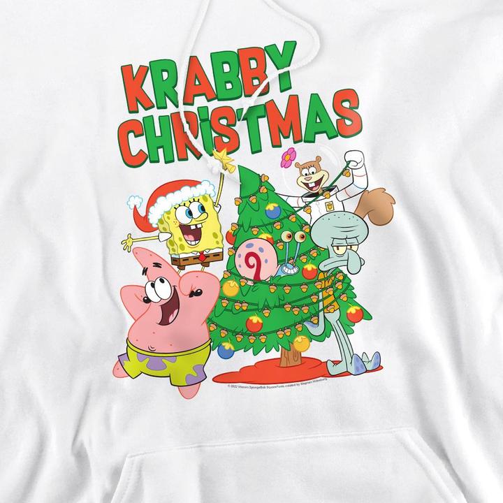 Immagine prodotto Spongebob Squarepants Decorating Felpa con Cappuccio Albero di Natale Uomo (XL)
