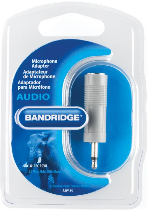 Produktbild Bandridge BLUE 3.5mm Mono Klinke - 6.3mm Mono Klinke (Klinkenadapter)