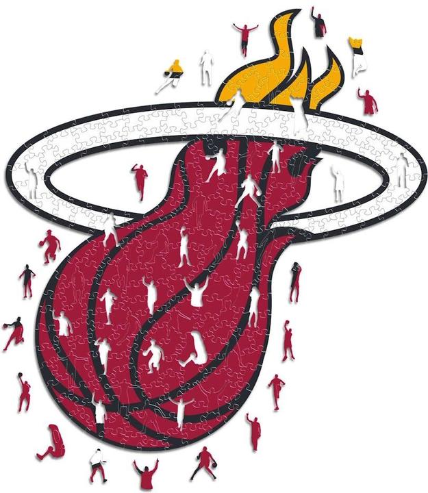Iconic NBA - Miami Heat - Logo - Holz Puzzle Grösse L (500 Teile) (500 Teile)