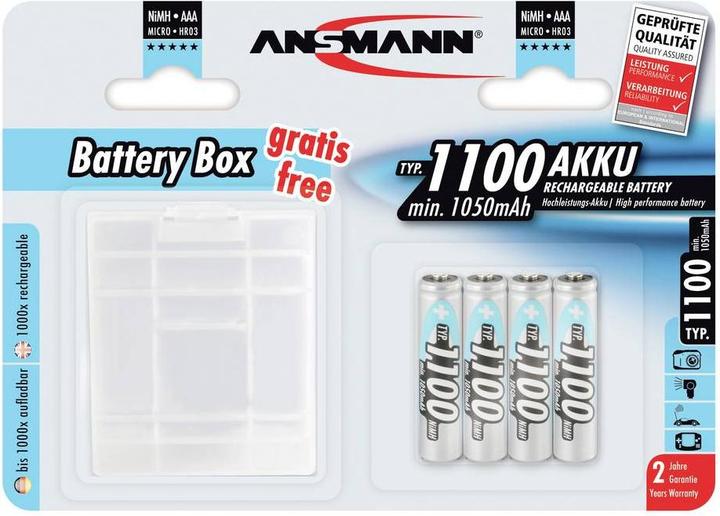 Actual product image Ansmann Micro (AAA) battery NiMH (4 pcs., AAA, 1050 mAh)