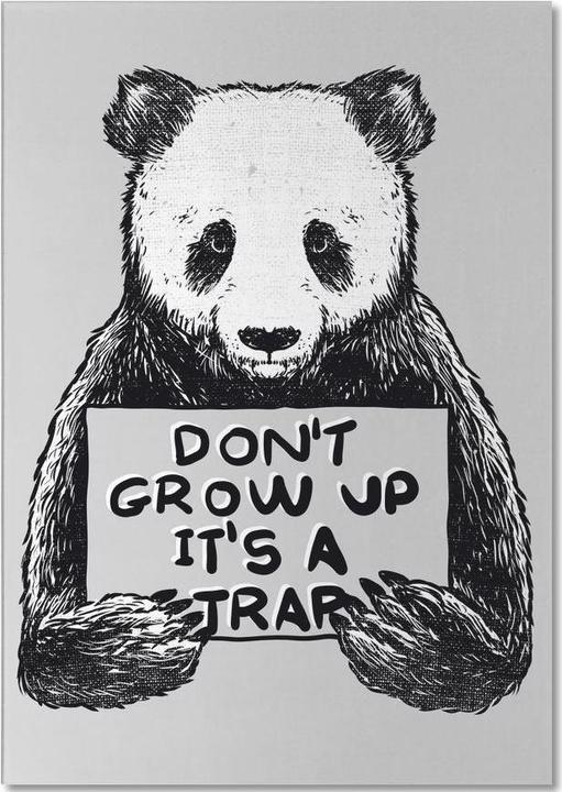 Produktbild Juniqe Don't Grow up - Pandas (A5, Gepunktet)