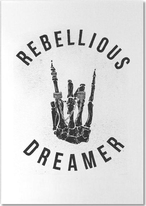 Actual product image Juniqe Rebellious Dreamer - Black & White (A5, Lined)