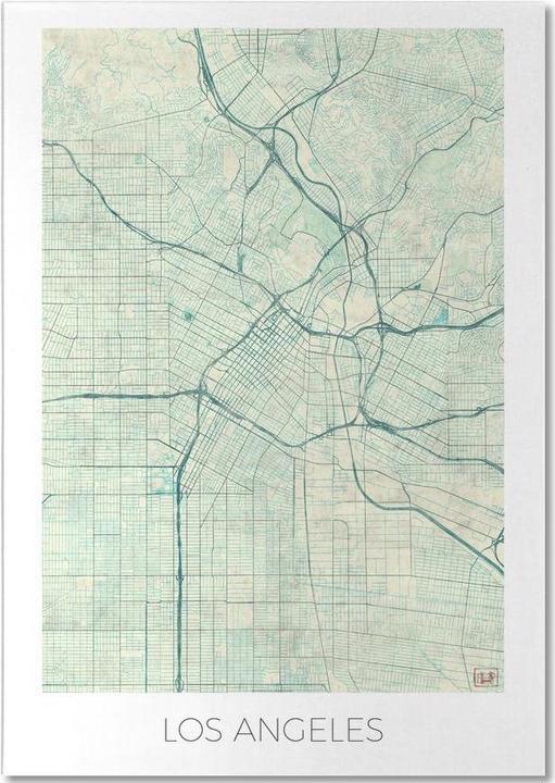 Produktbild Juniqe Los Angeles-Vintage-Stadtkarte (A5, Gepunktet)