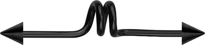 Image du produit Star Piercing Barbell noir twister avec deux cônes (sans laiton)