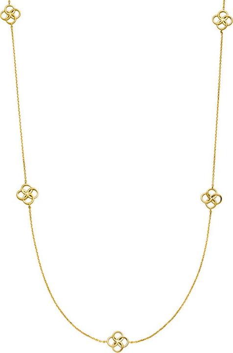 Collier Clover Charm, 18 K Gelbgold vergoldet (Rhodiniert, 925 Sterlingsilber)