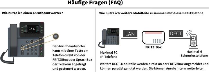 Actual product image Gequdio IP Telefon GZ-6 mit Netzteil - mit WLAN und Bluetoot