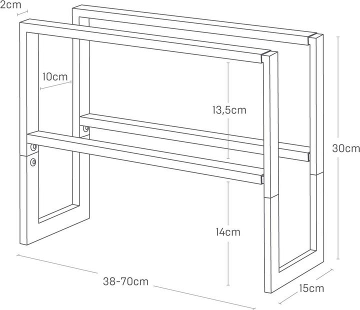 Immagine prodotto Yamazaki Scarpiera estensibile a 2 livelli LINEA (38 x 15 x 30 cm)