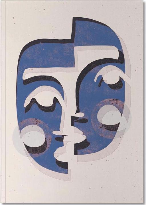 Immagine prodotto Juniqe La maschera blu - Ritratti (A5, Righe)