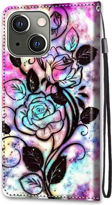 Produktbild Cover-Discount iPhone 13 mini - Lederetui Hülle Black Rose (Apple iPhone 13 mini)