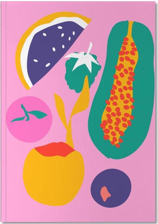 Actual product image Juniqe Fruity Technicolor Mix 2 - Fruits (A5, Plain, Hardcover)