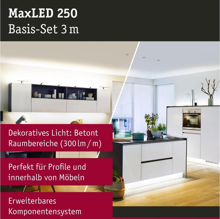Actual product image Paulmann MaxLED 250 Stripe Set (Neutral White, Daylight, Warm white, 300 cm, Indoor)