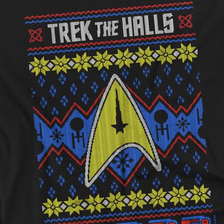Produktbild Trek the Halls Ugly TShirt weihnachtliches Design (S)