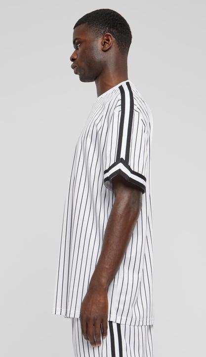 Actual product image Urban Classics Oversized Striped Mesh Tee - 138093 (3XL)