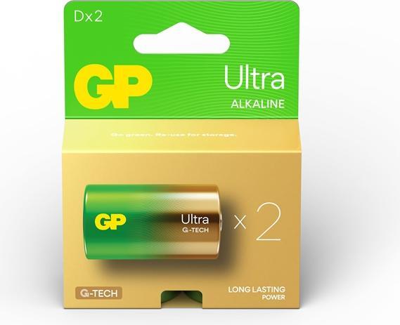 Produktbild GP Batteries Ultra Alkaline Batterie D Mono 1,5V 2er Blister (2 Stk., D)