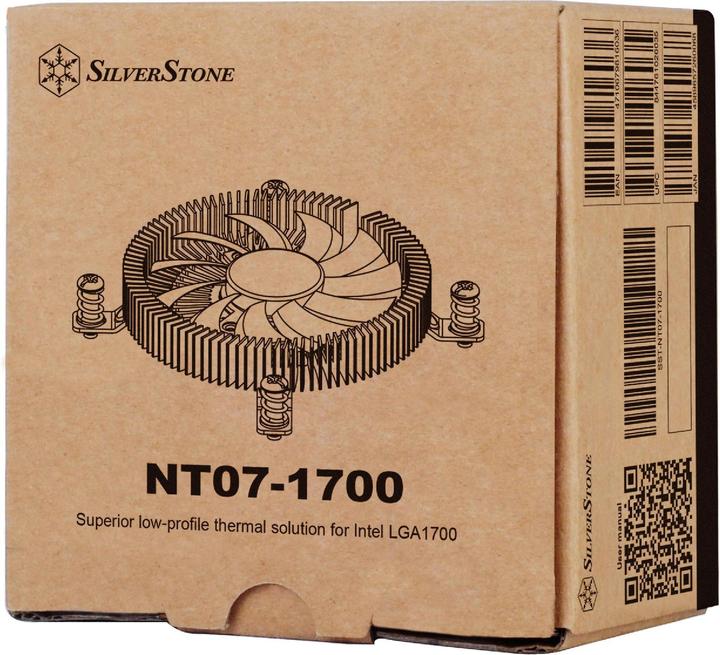 Actual product image Silverstone SST-NT07-1700 - Nitrogon CPU Cooler, Low Profile, 80mm PWM, Intel LGA 1700 (22 mm)