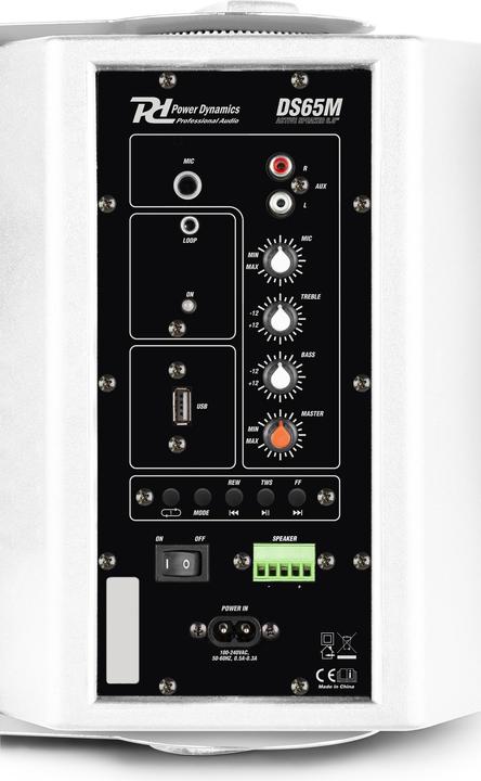 Actual product image Power Dynamics Installation Speaker DS65MW 60W, Pair White (Active, 1x 60 W)