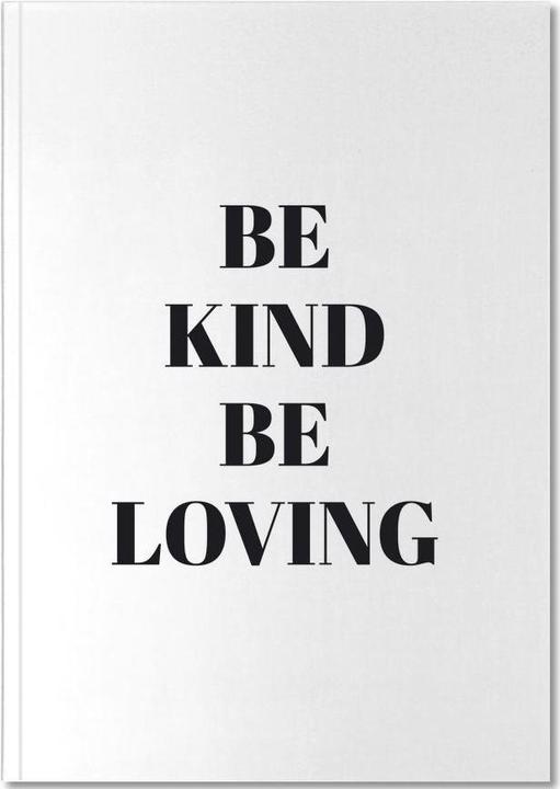 Actual product image Juniqe Be Kind - Black & White (A5, Dotted)