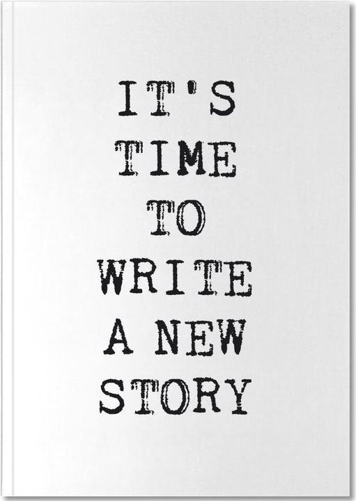 Image du produit Juniqe Write a New Story - Noir & blanc (A5, Blanc, Couverture rigide)