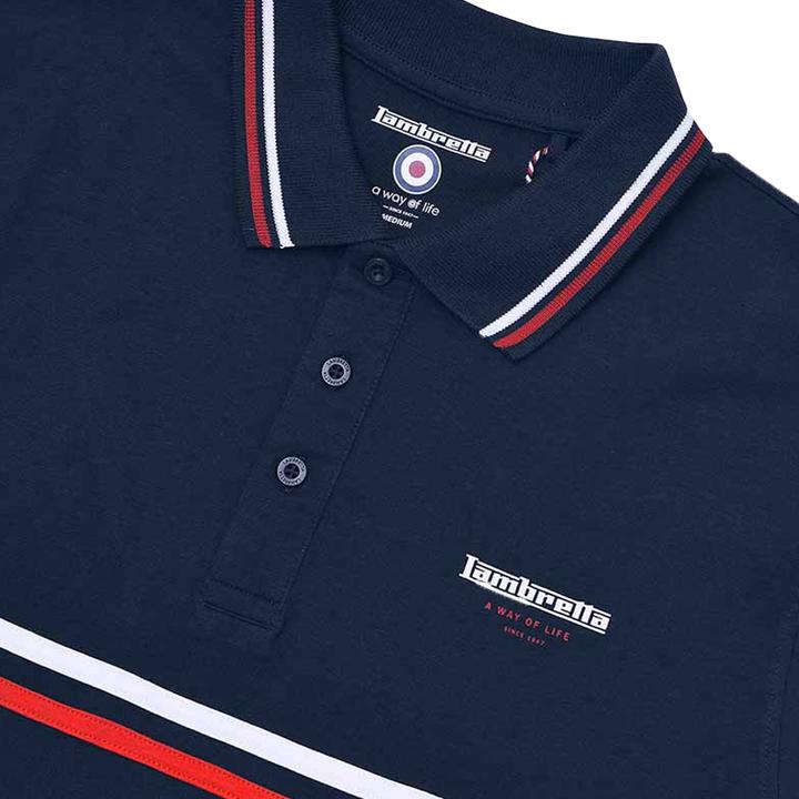 Produktbild Lambretta Classic SS24 Poloshirt Stripes (4XL)