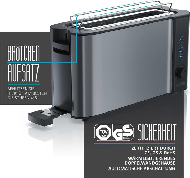 Produktbild Arendo Langschlitz Toaster FRUKOST Grey