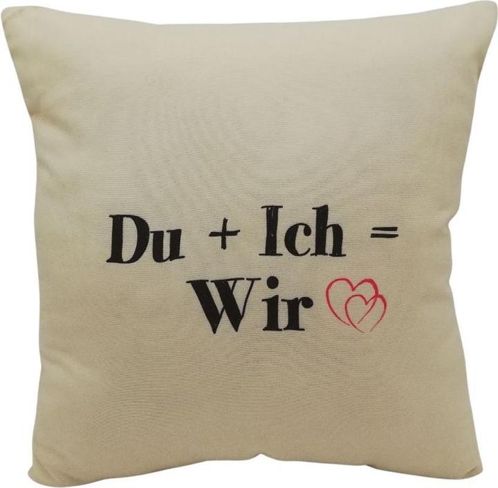 Produktbild Hergo Creation Kissen 25x25 cm m.Tasche Mr.& Mrs.8936 (25 x 25 cm)