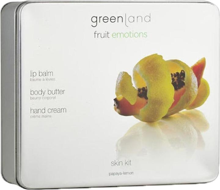 Actual product image Greenland Papaya Lemon Skincare Set - Creamy Body Butter, Fragrant Lip Balm, and Natural Hand Cream - Paraben- (Body care set)