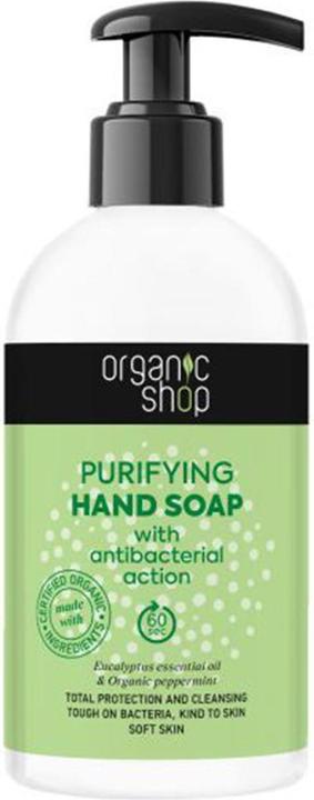 Organic Shop Reinigende Handseife mit Hygienewirkung 500ml (Handseife Nachfüllpackung, 500 ml)