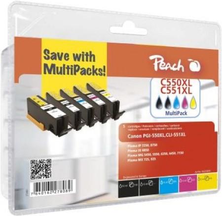 Produktbild Peach CLI-551XL/PGI-550XL Multipack (M, C, Y, PBK, BK)